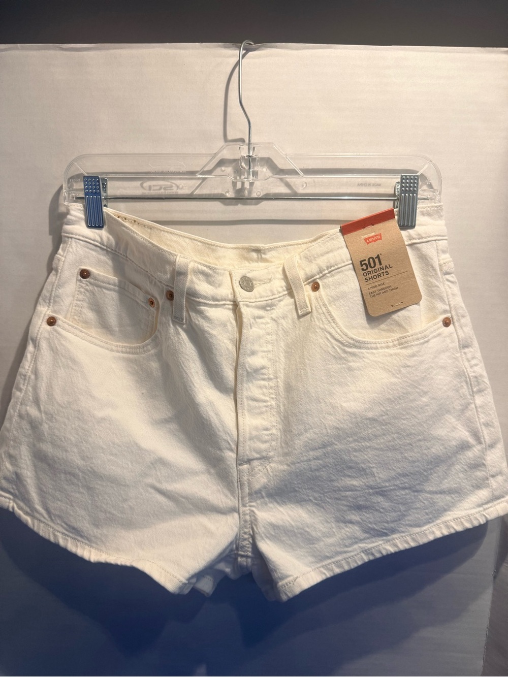 Levi's White 501 High-Rise Women's Denim Shorts